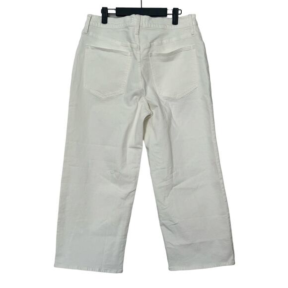 NWT Madewell The Petite Perfect Vintage Wide-Leg Crop Jean in Tile White Sz 31P - Picture 4 of 13
